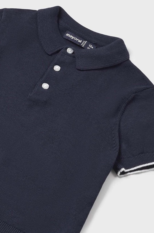 Момче Бебешка памучна тениска с яка Mayoral 1105.3B.Baby.PPYH тъмносин