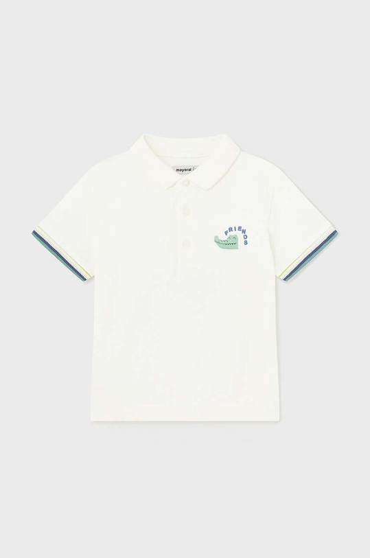 Βρεφικά βαμβακερά μπλουζάκια πόλο Mayoral στάμπα μπεζ 1106.3F.Baby.PPYH