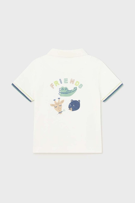 Βρεφικά βαμβακερά μπλουζάκια πόλο Mayoral 1106.3F.Baby.PPYH μπεζ SS24