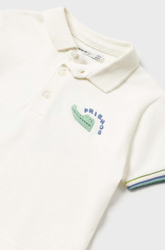 Αγορίστικα Βρεφικά βαμβακερά μπλουζάκια πόλο Mayoral 1106.3F.Baby.PPYH μπεζ