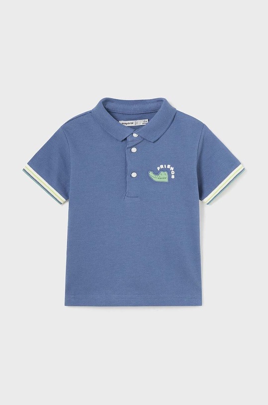 Mayoral polo bawełniane niemowlęce nadruk niebieski 1106.3F.Baby.PPYH