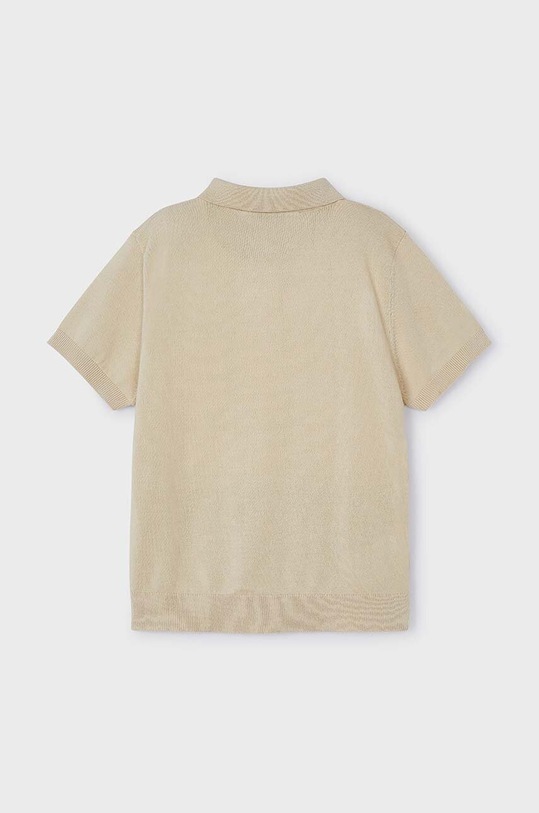 Παιδικά βαμβακερά μπλουζάκια πόλο Mayoral 3101.5A.Mini.PPYH μπεζ SS24