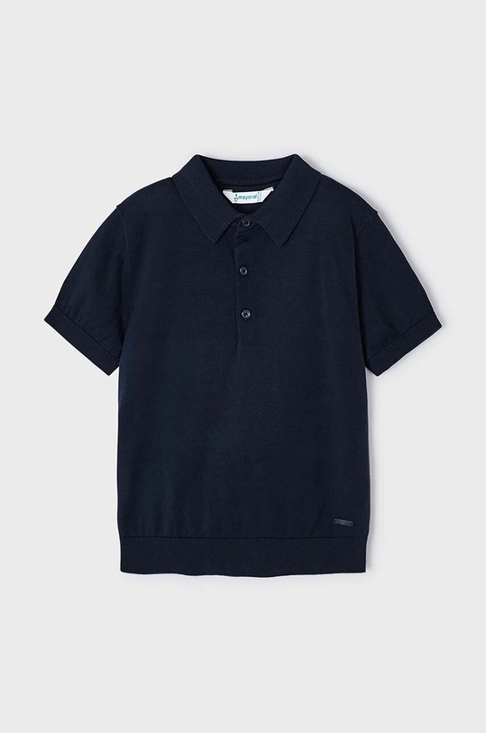 Παιδικά βαμβακερά μπλουζάκια πόλο Mayoral 3101.5A.Mini.PPYH σκούρο μπλε SS24