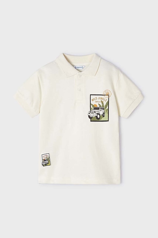 Παιδικό πουκάμισο πόλο Mayoral 3106.5F.Mini.PPYH μπεζ SS24