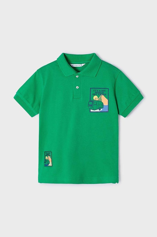 Dětské polo tričko Mayoral 3106.5F.Mini.PPYH zelená SS24