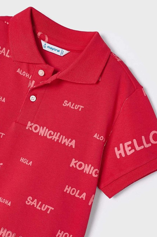 Παιδικό πουκάμισο πόλο Mayoral κόκκινο 3107.5F.Mini.PPYH