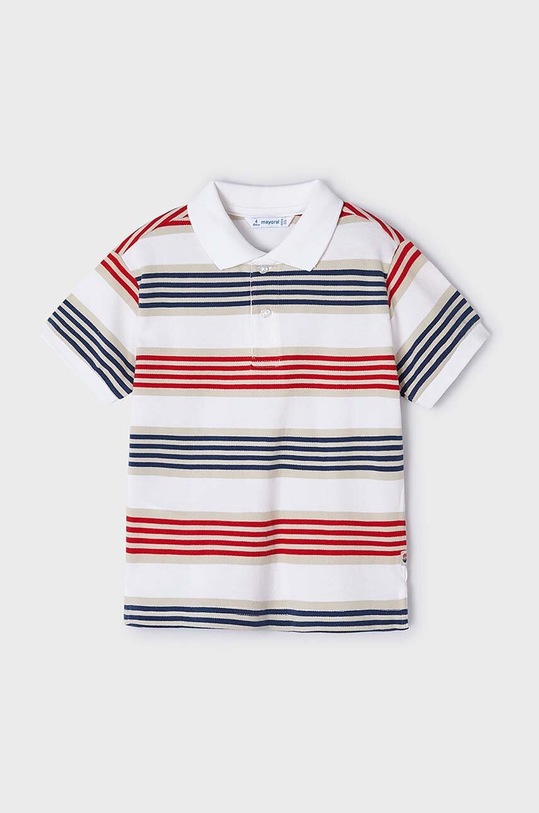 Παιδικά βαμβακερά μπλουζάκια πόλο Mayoral 3108.5J.Mini.PPYH κόκκινο SS24