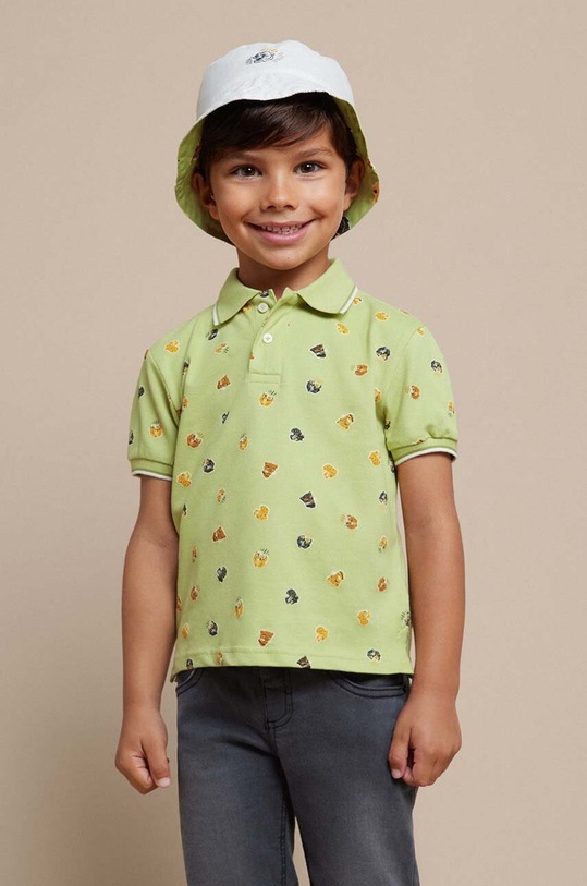 Dětské polo tričko Mayoral s elastanem zelená 3109.5J.Mini.PPYH