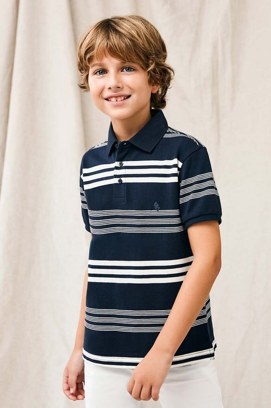 Mayoral tricou polo copii cu modele bleumarin 6110.7C.Junior.PPYH