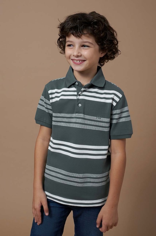 Dětské polo tričko Mayoral s elastanem zelená 6110.7C.Junior.PPYH