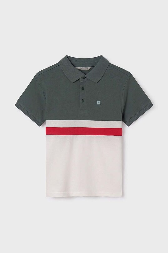 Dětská bavlněná polokošile Mayoral 6115.7F.Junior.PPYH zelená SS24