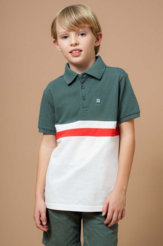 Mayoral tricouri polo din bumbac pentru copii 6115.7F.Junior.PPYH verde