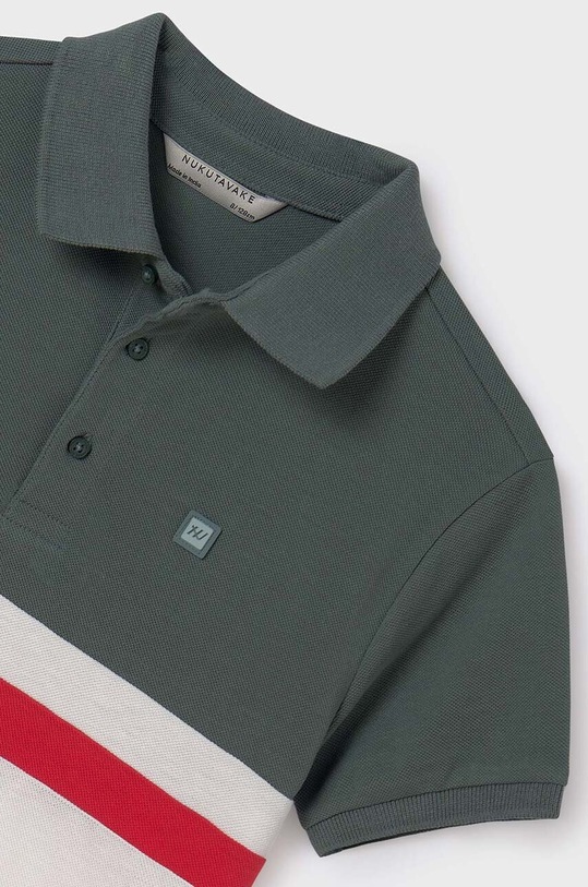 Dětská bavlněná polokošile Mayoral zelená 6115.7F.Junior.PPYH