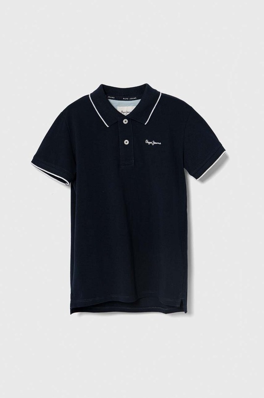 Детска памучна тениска с яка Pepe Jeans NEW THOR памук тъмносин PB540938