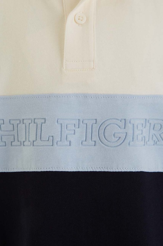 Dětská bavlněná polokošile Tommy Hilfiger béžová KB0KB08945.128.176.PPYH