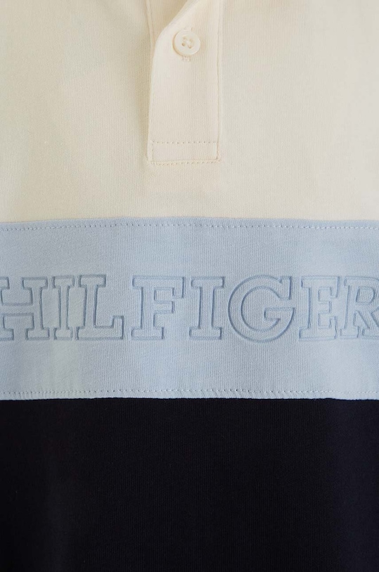 Dětská bavlněná polokošile Tommy Hilfiger béžová KB0KB08945.128.176.PPYH