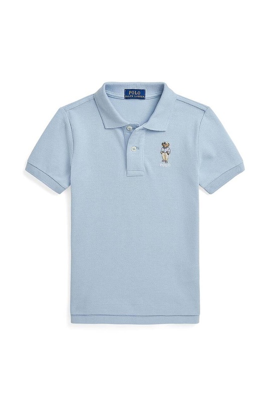 Детска памучна тениска с яка Polo Ralph Lauren памук син 322853788016