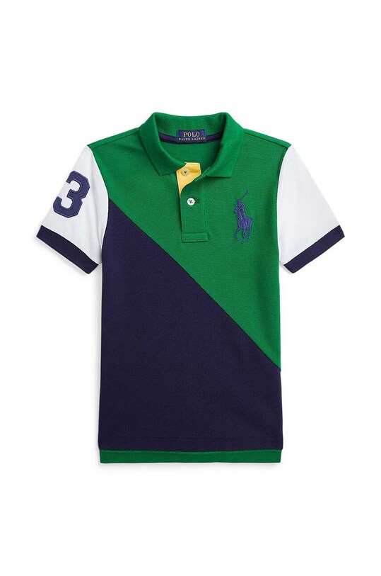 Polo Ralph Lauren polo bawełniane dziecięce wzorzyste zielony 322942107001