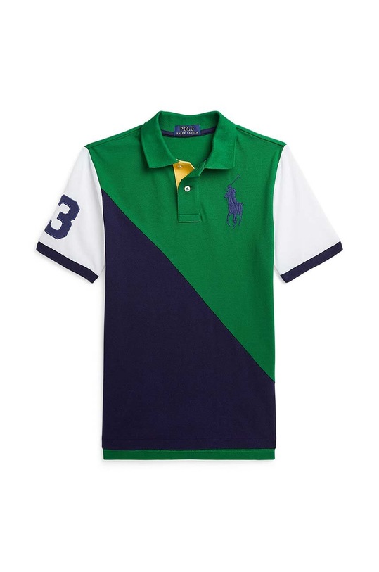 Παιδικά βαμβακερά μπλουζάκια πόλο Polo Ralph Lauren βαμβάκι πράσινο 323942107001