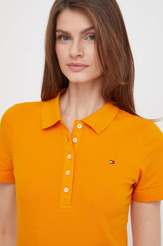 Tommy Hilfiger tricou polo portocaliu WW0WW37823
