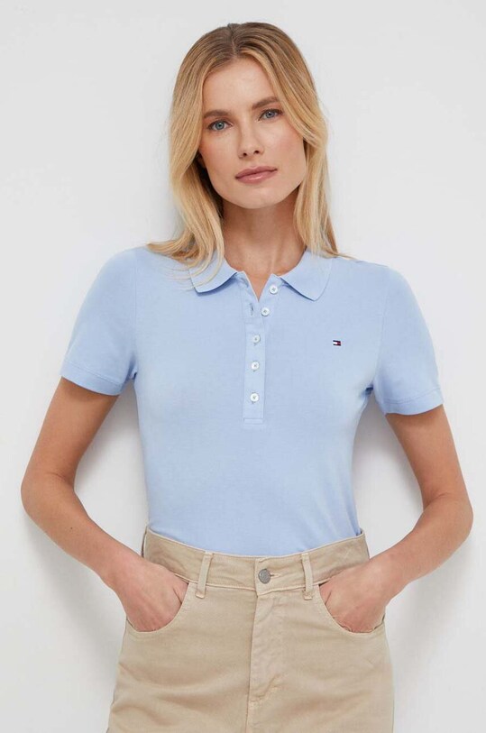 Tommy Hilfiger polo WW0WW37823 niebieski SS24