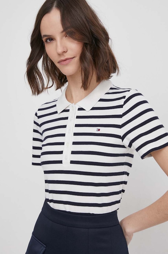 Polo tričko Tommy Hilfiger slim béžová WW0WW39530