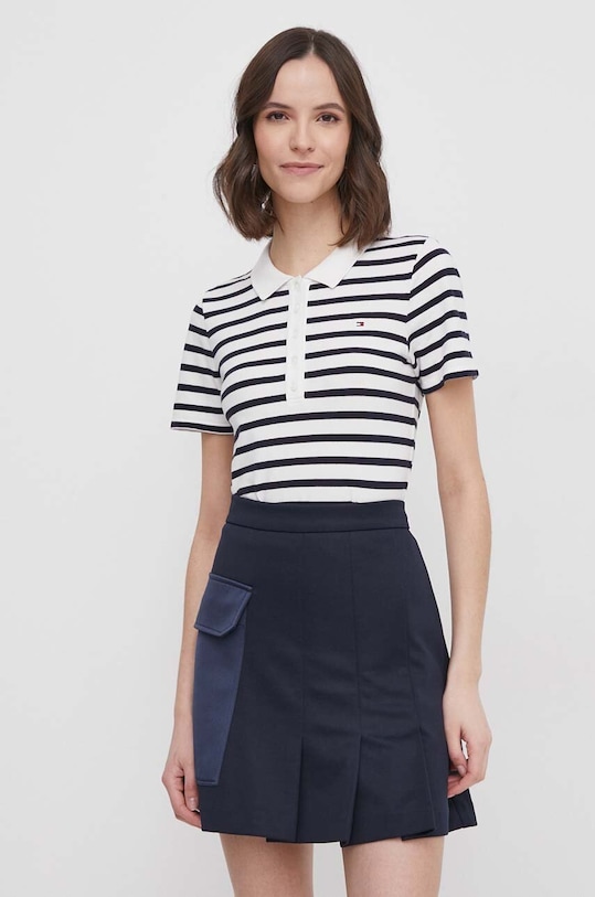 Polo tričko Tommy Hilfiger béžová WW0WW39530