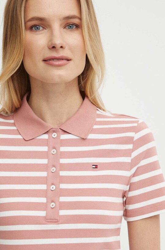 Polo majica Tommy Hilfiger roza WW0WW39530