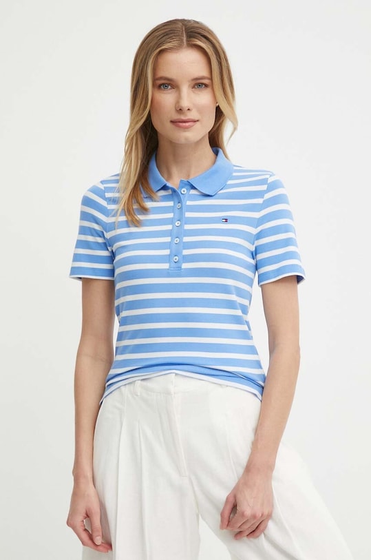 Поло Tommy Hilfiger slim блакитний WW0WW39530