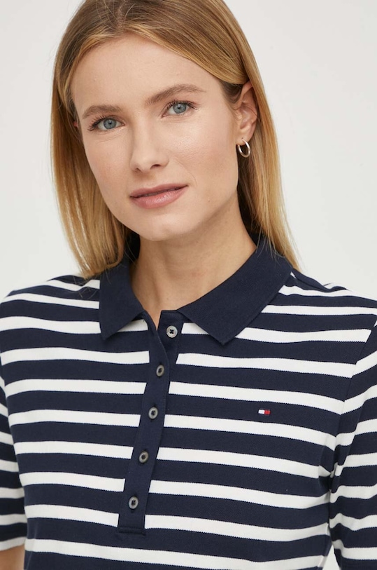 Πόλο Tommy Hilfiger WW0WW39531 σκούρο μπλε SS24