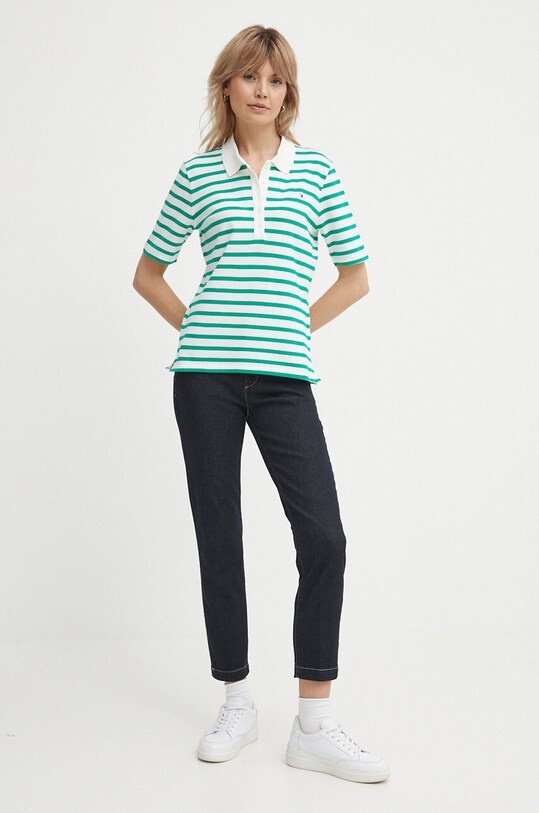 Поло Tommy Hilfiger WW0WW39531 зелёный SS24