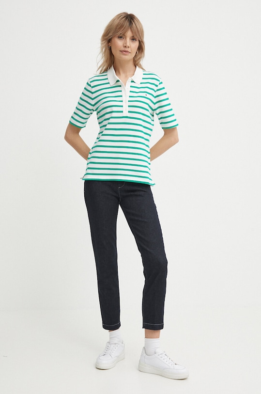 Tommy Hilfiger tricou polo WW0WW39531 verde SS24