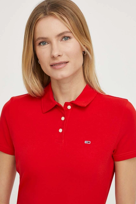 Polo tričko Tommy Jeans červená DW0DW17220