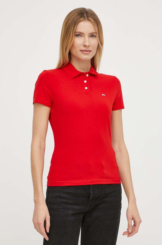Polo tričko Tommy Jeans DW0DW17220 červená AW24