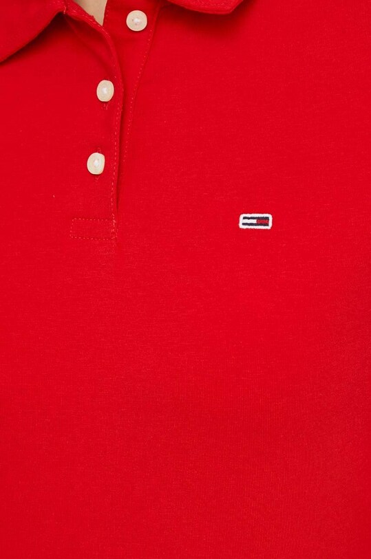 Tommy Jeans tricou polo rosu DW0DW17220