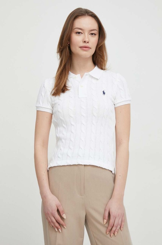 Бавовняне поло Polo Ralph Lauren білий 211943010