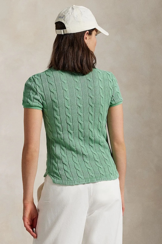 Polo Ralph Lauren polo bawełniane 211943010 zielony SS25