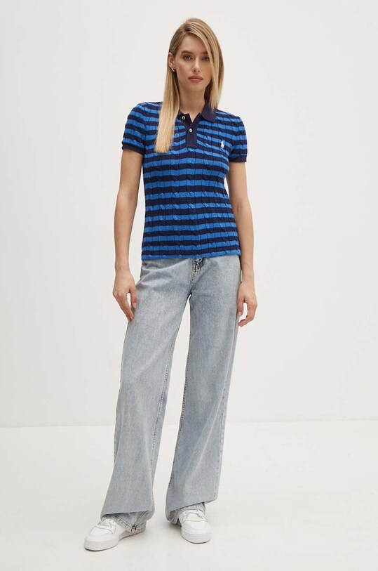 Bavlněný svetr Polo Ralph Lauren 211943043 námořnická modř SS25