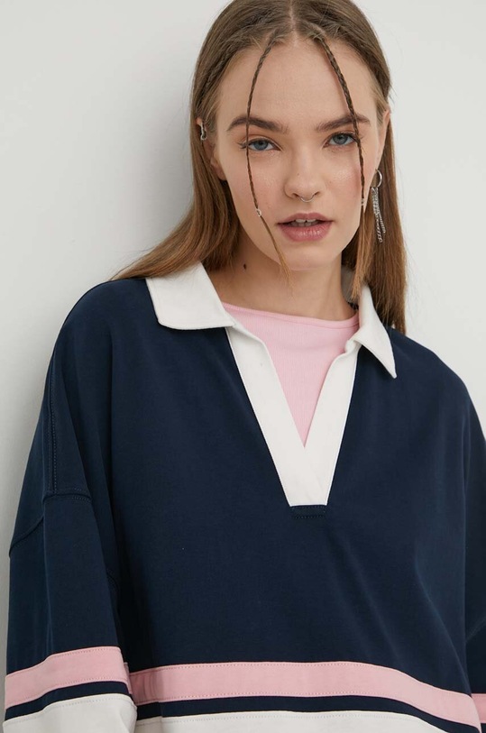 Tommy Jeans bluza bawełniana granatowy DW0DW17226