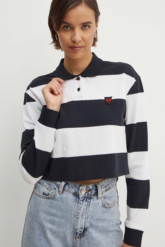 Dkny longsleeve HEART OF NY wzorzyste czarny D2B4A107