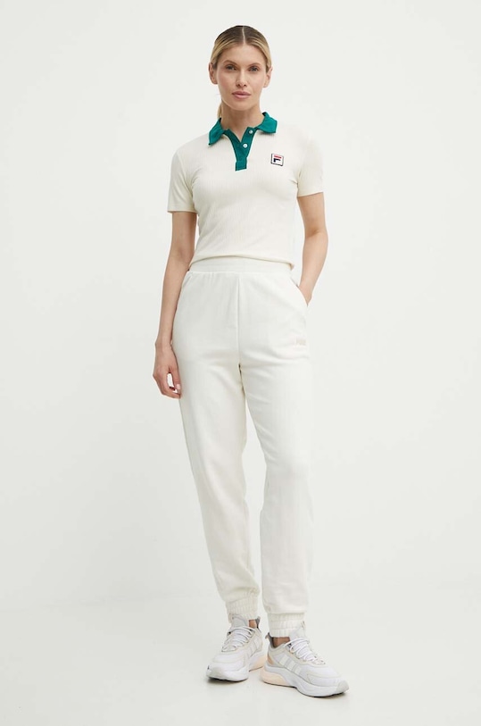 Fila tricou polo Looknow FAW0743 bej SS24