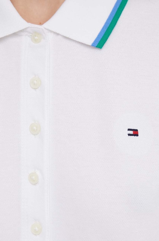 Polo tričko Tommy Hilfiger WW0WW41285 bílá