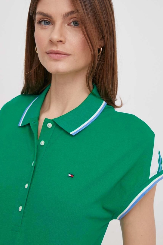 Tommy Hilfiger tricou polo verde WW0WW41285