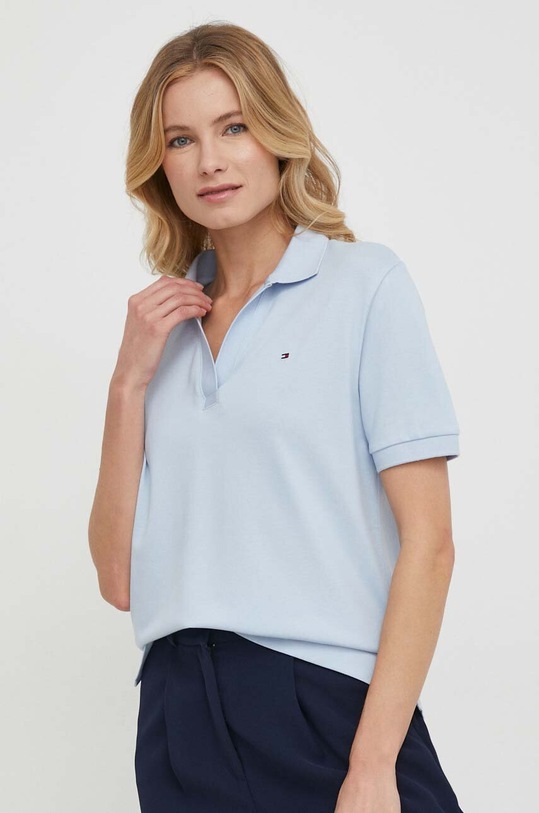 Polo tričko Tommy Hilfiger relaxed modrá WW0WW41286