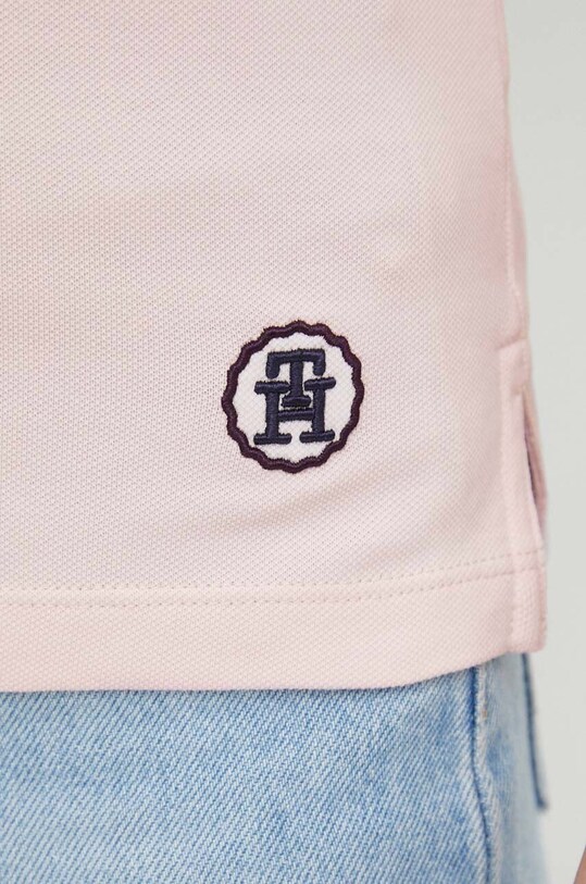 Tommy Hilfiger tricou polo roz WW0WW41890