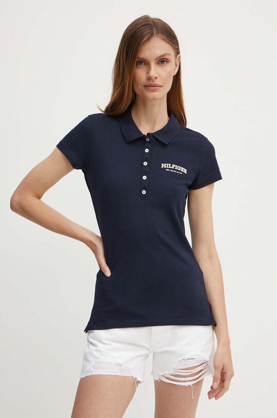 Поло Tommy Hilfiger slim тёмно-синий WW0WW41895