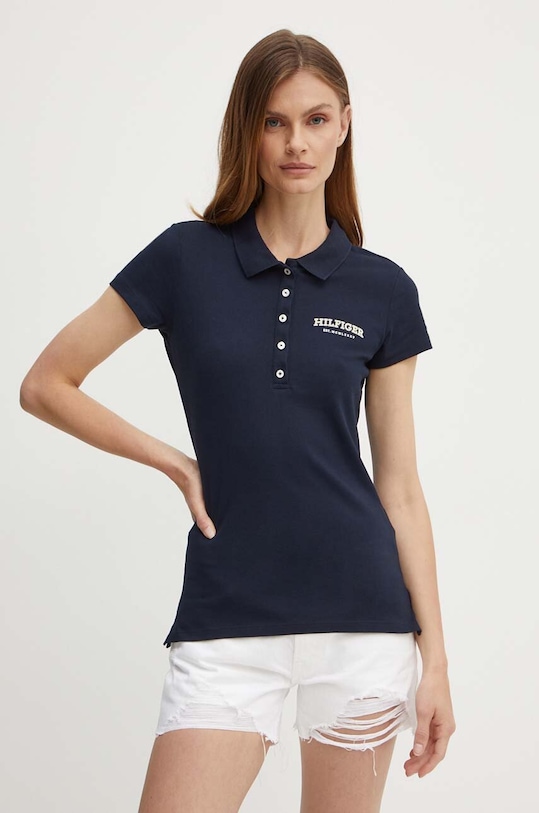 Polo tričko Tommy Hilfiger slim námořnická modř WW0WW41895