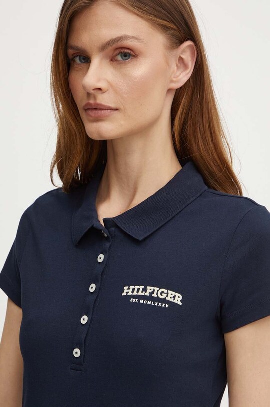 Поло Tommy Hilfiger WW0WW41895 тёмно-синий SS24