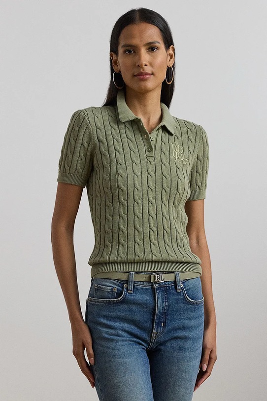 Βαμβακερό πουλόβερ Lauren Ralph Lauren πράσινο 200932224