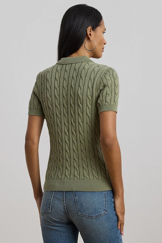 Βαμβακερό πουλόβερ Lauren Ralph Lauren 200932224 πράσινο SS25